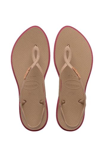 Sandále Havaianas LUNA POINT dámske, hnedá farba, 4149921.3581