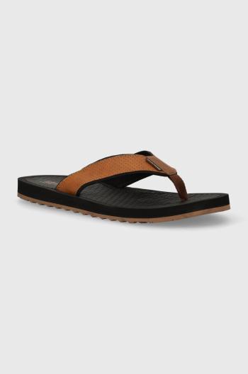 Žabky Skechers TANTRIC pánske, hnedá farba