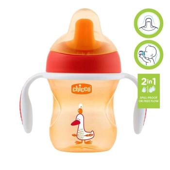 Chicco hrnček training s držadlami 200 ml červený,CHICCO Hrnček Training s držadlami 200 ml orange 6 m+