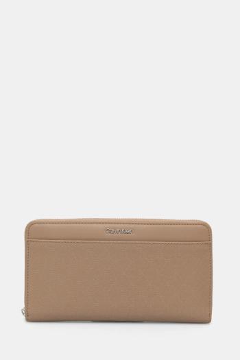 Peňaženka Calvin Klein dámska, béžová farba, K60K613072