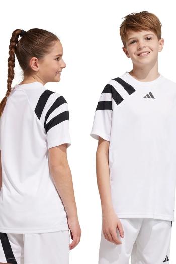 Detské krátke nohavice adidas Performance FORTORE23 SHO Y biela farba, nastaviteľný pás