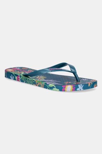 Šľapky Ipanema VERAO TROPIC zelená farba, na plochom podpätku, 27197-BB266