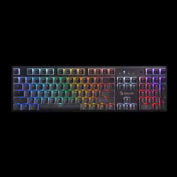A4tech Bloody Podsvietená mechanická herná klávesnica S510R, Blue Switch, Pudding, USB, CZ, čierna