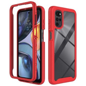 DUAL Obojstranný kryt pre Motorola Moto G22 červený