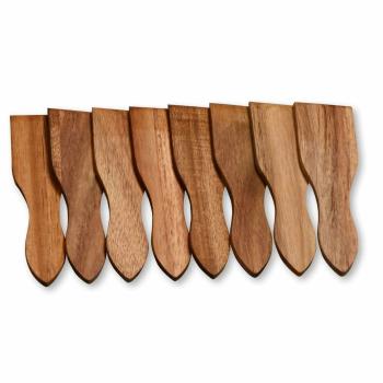 Kesper 28968 Sada špachtlí na raclette 8 ks akácia, 13 x 3,5 cm 