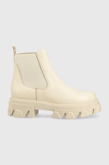 Kožené topánky chelsea Steve Madden Mixture dámske, béžová farba, na platforme,