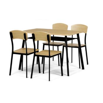 Jedálenský set so 4 stoličkami Autronic 110x76 cm hnedý MDF AUT-O2222 OAK