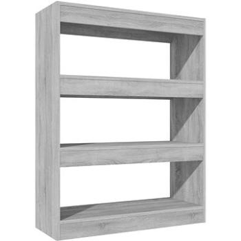 Shumee deliaca stena sivá sonoma 80 × 30 × 103 cm kompozitné drevo, 813618
