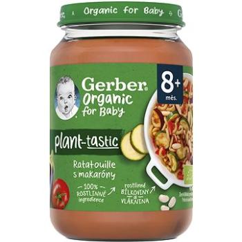 GERBER Organic 100 % rastlinný príkrm ratatouille s makarónmi 190 g (7613287939326)