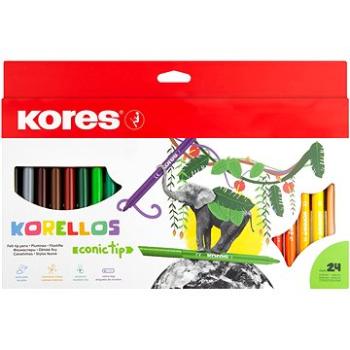 KORES KORELLO detské, silný hrot, 24 farieb (29044)