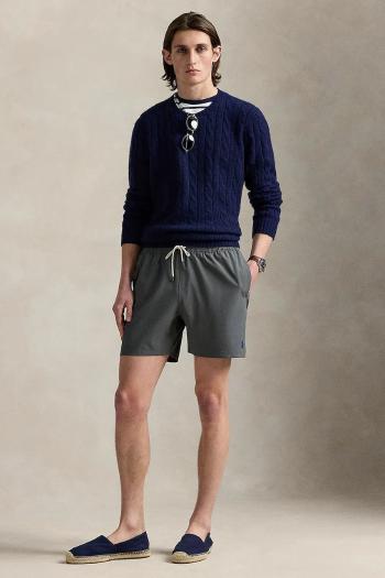 Plavkové šortky Polo Ralph Lauren šedá farba, 710957782