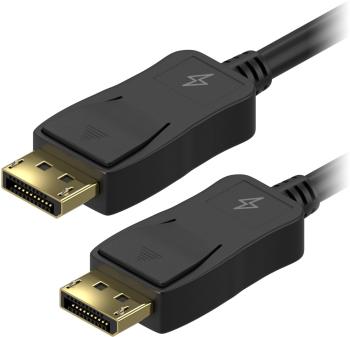 Videokábel AlzaPower DisplayPort-ról (M) DisplayPort-ra (M) csatlakozókábel, 1,5 m, fekete