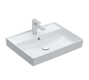 VILLEROY & BOCH - Collaro Umývadlo nábytkové 60x47 cm, s prepadom, otvor na batériu, CeramicPlus, alpská biela 4A336GR1