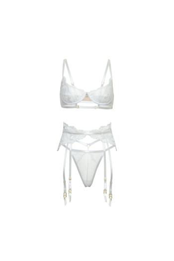 Biely trojdielny set Portia