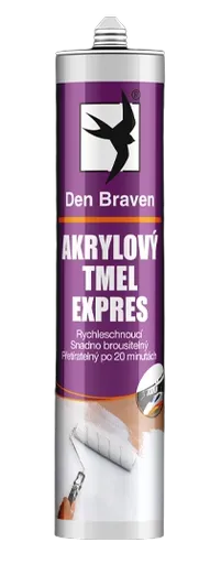 DEN BRAVEN - Ľahký akrylový tmel EXPRES biela 310 ml