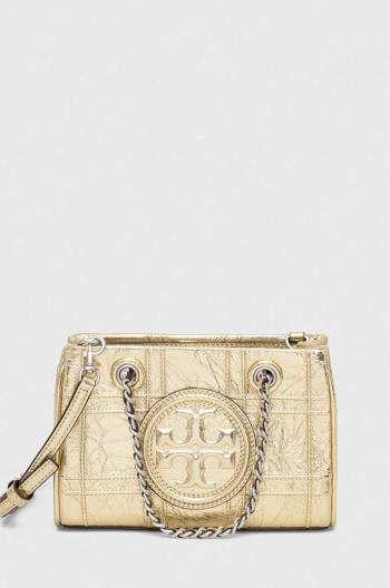 Kožená kabelka Tory Burch Fleming Soft Metallic zlatá farba, 152480.700