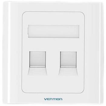 Vention 2 Port Keystone RJ-45 Jack Wall Plate White 86 Type (IFBW0)