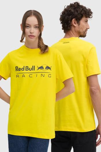 Bavlnené tričko Red Bull Racing x Pepe Jeans žltá farba, s potlačou, RU500005