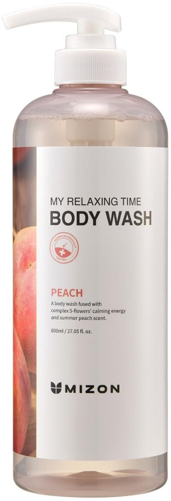 MIZON My Relaxing Time Body Wash úžasná broskyňa sprchovací gél 800 ml