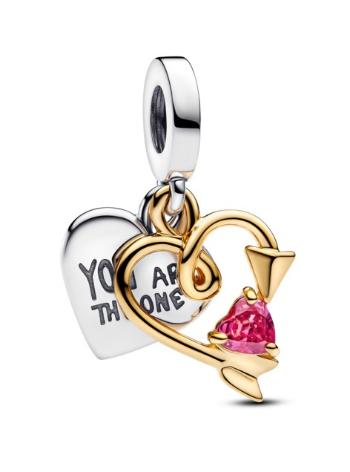 Pandora Dvojitý bicolor prívesok Šíp a srdce Shine Moments 763622C01