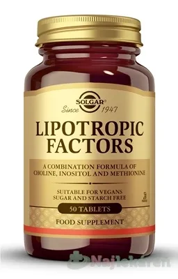 Solgar Lipotropná faktory 50 tabliet