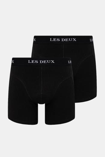 Boxerky Les Deux 2-pak pánske, čierna farba, LDM960006
