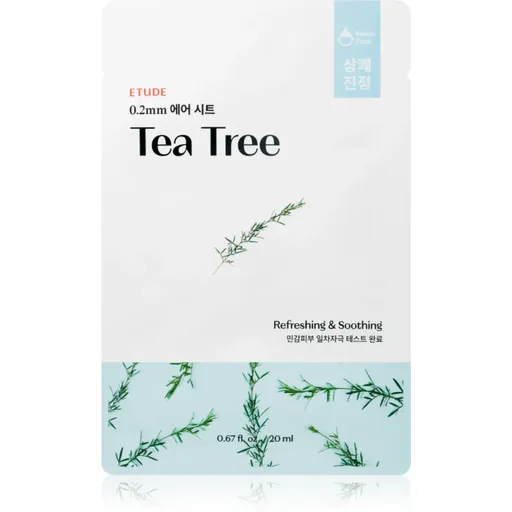 ETUDE 0.2 Therapy Air Mask Tea Tree upokojujúca plátienková maska s osviežujúcim účinkom 20 ml
