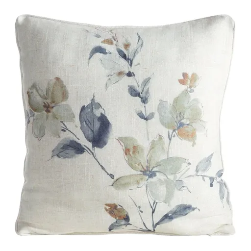 ArtFir Obliečka na vankúš LEN 40 | prírodná/sivá 45 x 45 cm