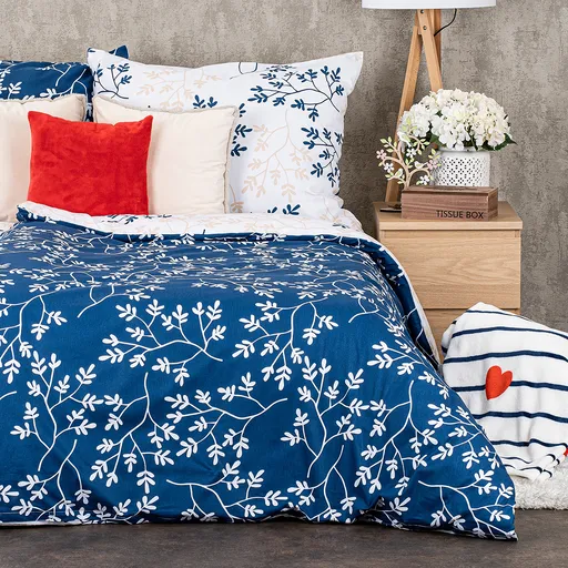 4Home Bavlnené obliečky Harmony modrá, 140 x 220 cm, 70 x 90 cm