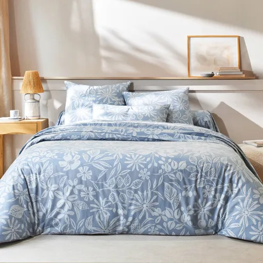 Flanelová posteľná bielizeň Céline s potlačou rastlín