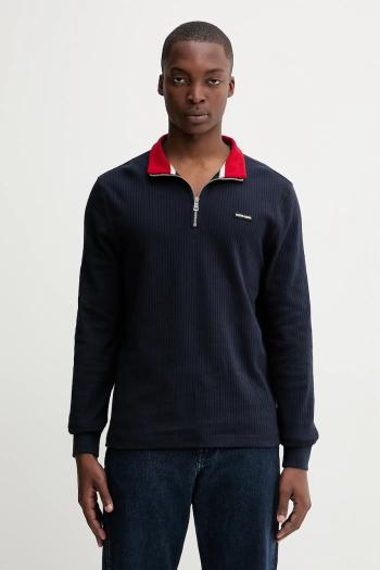 Bavlnené tričko s dlhým rukávom Guess Jeans tmavomodrá farba, jednofarebné, M5YQ23 KCTR1