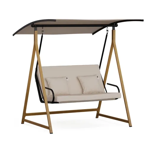 Blumfeldt ZenGrove, hollywoodska hojdačka, 2-miestna, individuálne nastaviteľná, oceľ s práškovou povrchovou úpravou, odolná voči poveternostným vplyvom