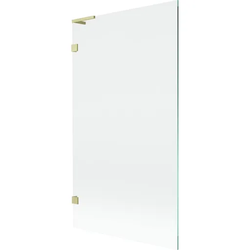 MEXEN/S - Lunar L vaňová zástena FIX 100 x 150, transparent, zlatá kartáčovaná 897L-100-000-55-00