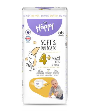 BELLA HAPPY Baby Plienky jednorazové Maxi Plus 9-15 kg Big Pack 56 ks