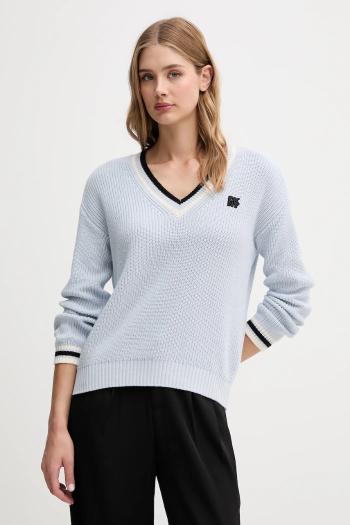 Bavlnený sveter Dkny modrá farba, teplý, DJ5R0730