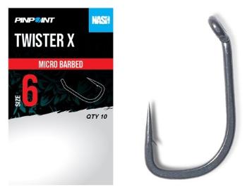 Nash háčiky twister x micro barbed 10 ks - veľkosť 6