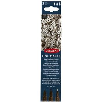 DERWENT Line Maker Black 0.1 mm, 0.3 mm a 0.5 mm, čierny (2305560)