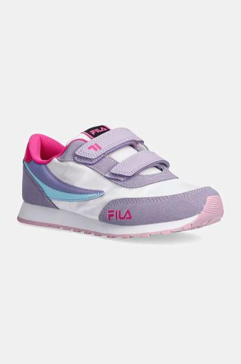 Detské tenisky Fila ORBIT REVOLUTION velcro fialová farba, FFK0225