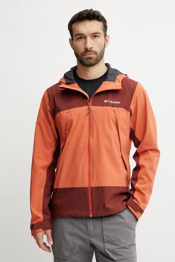 Turistická bunda Columbia Boulder Falls oranžová farba, 2116173