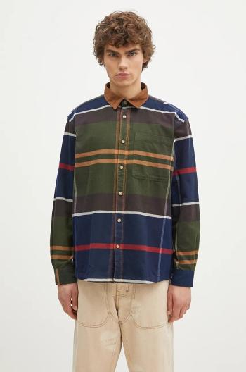 Bavlnená košeľa Barbour Bushlane OS Tartan Shirt pánska, voľný strih, s klasickým golierom, MSH5532