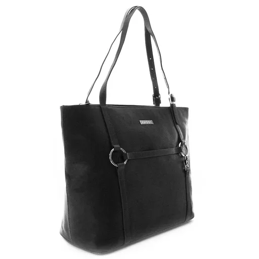 Čierna dámska kožená kabelka 212-2403-60