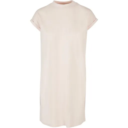 Build Your Brand Ležérne bavlnené šaty s golierikom - Ružová | XS