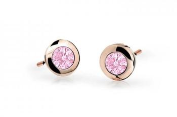 Cutie Jewellery Detské náušnice z ružového zlata C1537-30-X-4 ružová