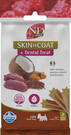 Farmina Quinoa Dog Skin Coat Venison Adult Mini 60 g