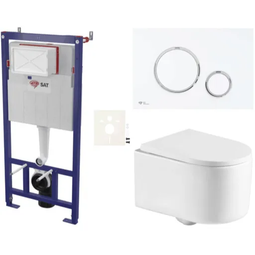 Závesný wc set do ľahkých stien / predstenová SAT SIKOSSREX7276K