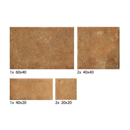 Dlažba Cir Cotto de Campiano giallo umbria v dekore modulare 39 s rozmermi 40x60, 40x40, 20x40, 20x20 cm mat 1080848
