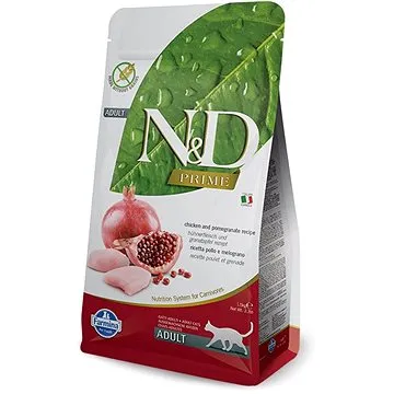 N&D PRIME CAT Adult Chicken & Pomegranate 1,5kg (8010276021021)