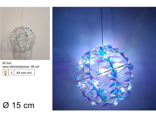 MAKRO - Guľa 15cm LED dúhová