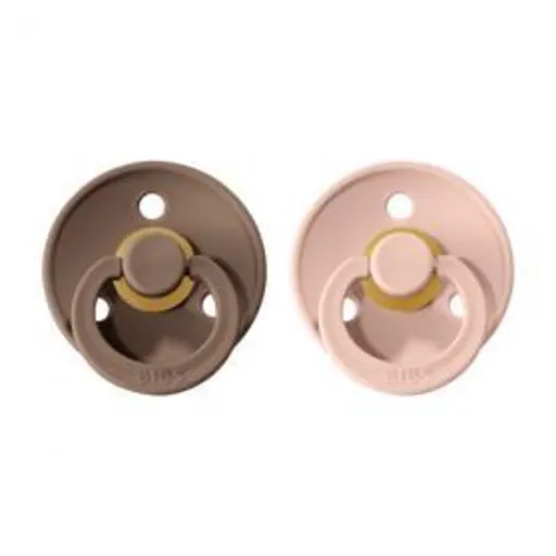 BIBS Colour cumlíky z prírodného kaučuku 2 ks veľ. 2 Dark Oak / Blush