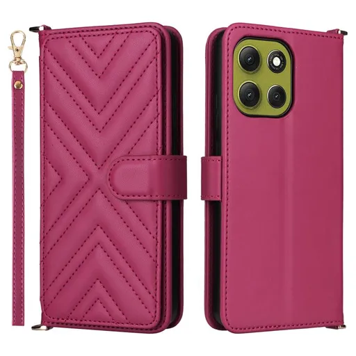 PRESTIGE Peňaženkové puzdro pre Motorola Moto G86 Power 5G červené